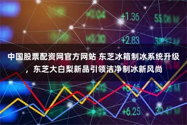 中国股票配资网官方网站 东芝冰箱制冰系统升级，东芝大白梨新品引领洁净制冰新风尚
